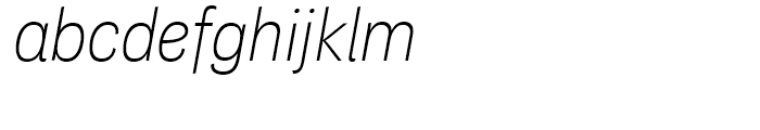 PF Das Grotesk Thin Italic Font LOWERCASE