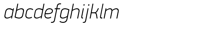 PF Din Display Thin Italic Font LOWERCASE