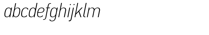 PF Din Text Condensed Thin Italic Font LOWERCASE