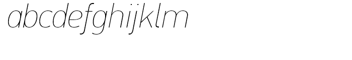 PF Din Text Extra Thin Italic Font LOWERCASE