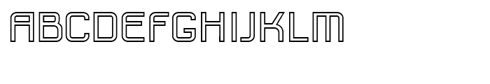 PF Haus Square Outline Font UPPERCASE