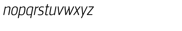 PF Square Sans Condensed Light Italic Font LOWERCASE