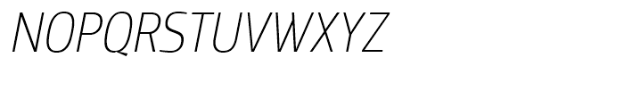 PF Square Sans Condensed Thin Italic Font UPPERCASE