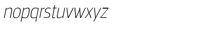 PF Square Sans Condensed Thin Italic Font LOWERCASE