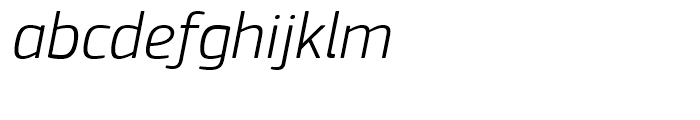 PF Square Sans Light Italic Font LOWERCASE