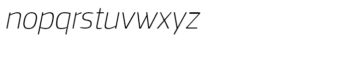 PF Square Sans Thin Italic Font LOWERCASE