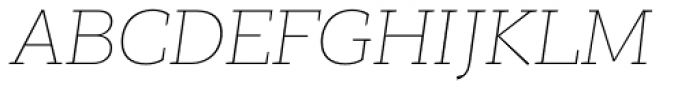 PF Bague Slab Pro Extra Thin Italic Font UPPERCASE