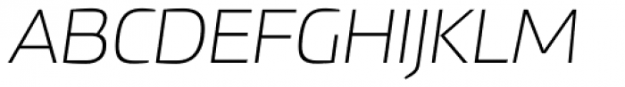 PF Benchmark Pro Thin Italic Font UPPERCASE