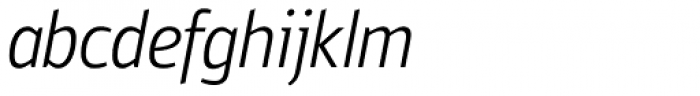 PF Bulletin Sans Pro Light Italic Font LOWERCASE
