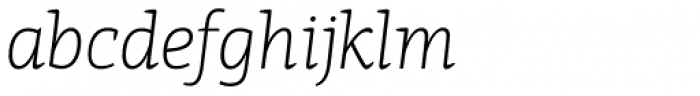 PF Centro Slab Pro Thin Italic Font LOWERCASE
