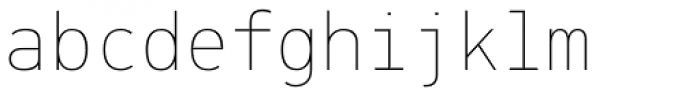 PF DIN Mono ExtraThin Font LOWERCASE