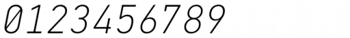 PF DIN Mono Thin Italic Font OTHER CHARS