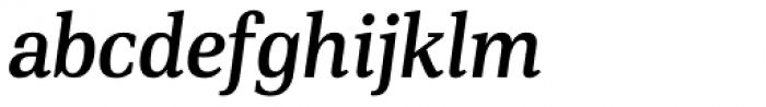 PF DIN Serif Medium Italic Font LOWERCASE