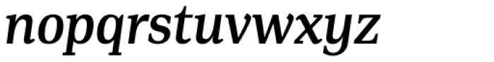 PF DIN Serif Medium Italic Font LOWERCASE