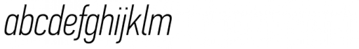 PF DIN Text Comp Pro Thin Italic Font LOWERCASE