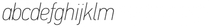 PF DIN Text Cond Pro ExtraThin Italic Font LOWERCASE
