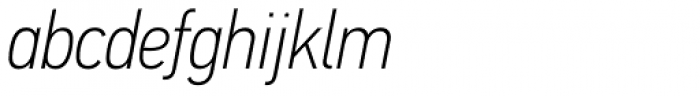 PF DIN Text Cond Std Thin Italic Font LOWERCASE