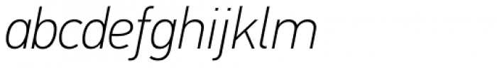 PF DIN Text Std Thin Italic Font LOWERCASE