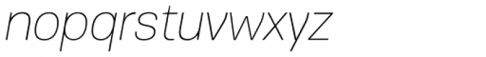PF Encore Sans Pro ExtraThin Italic Font LOWERCASE