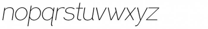 PF Lindemann Sans UltraLight Italic Font LOWERCASE
