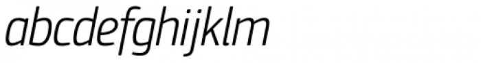 PF Square Sans Cond Pro Light Italic Font LOWERCASE