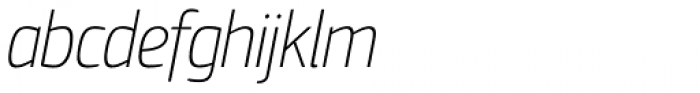 PF Square Sans Cond Pro Thin Italic Font LOWERCASE
