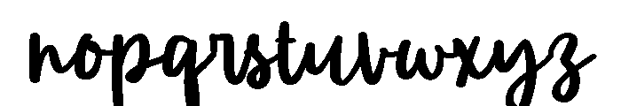 PG Amelia Regular Font LOWERCASE