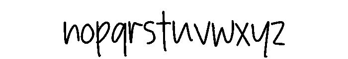 PG Amelinie Regular Font LOWERCASE