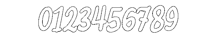 PG Amorelia Outline Font OTHER CHARS