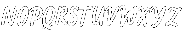 PG Amorelia Outline Font UPPERCASE