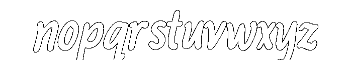 PG Amorelia Outline Font LOWERCASE