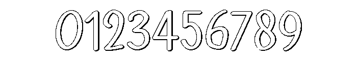 PG Amourie Outline Font OTHER CHARS