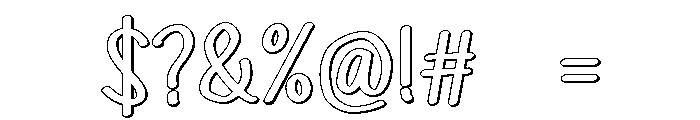 PG Amourie Outline Font OTHER CHARS