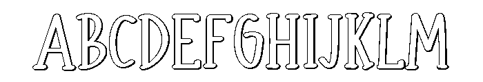 PG Amourie Outline Font UPPERCASE