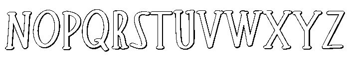 PG Amourie Outline Font UPPERCASE