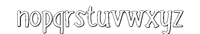 PG Amourie Outline Font LOWERCASE