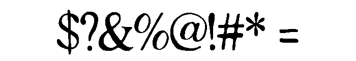 PG Bellamore Regular Font OTHER CHARS