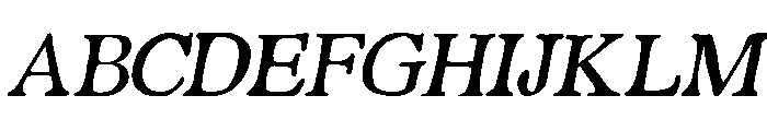 PG Bellamore Slant Font UPPERCASE