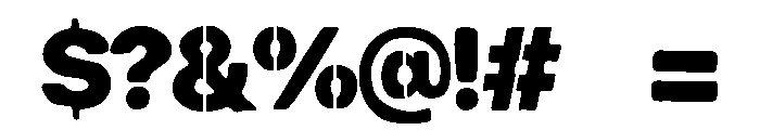 PG Biggie Stencil Regular Font OTHER CHARS