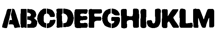 PG Biggie Stencil Regular Font UPPERCASE