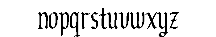 PG Black Letter Font LOWERCASE