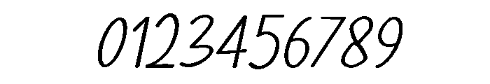 PG Bloomelia Slanted Font OTHER CHARS