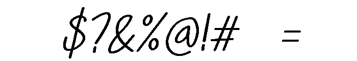 PG Bloomelia Slanted Font OTHER CHARS