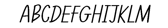 PG Bloomelia Slanted Font UPPERCASE