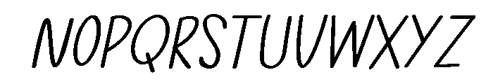 PG Bloomelia Slanted Font UPPERCASE