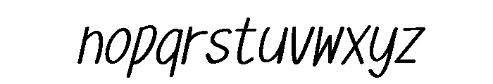 PG Bloomelia Slanted Font LOWERCASE