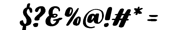 PG Bloomella Slanted Font OTHER CHARS
