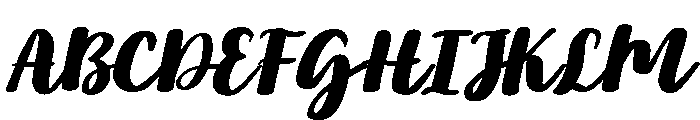 PG Bloomella Slanted Font UPPERCASE