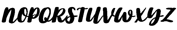 PG Bloomella Slanted Font UPPERCASE