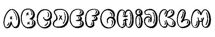 PG Blooming Regular Font UPPERCASE